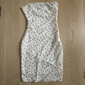 Princess Polly Strapless White Floral Mini Dress - Oscar